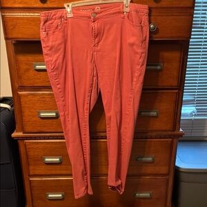 Coral Skinny Pants